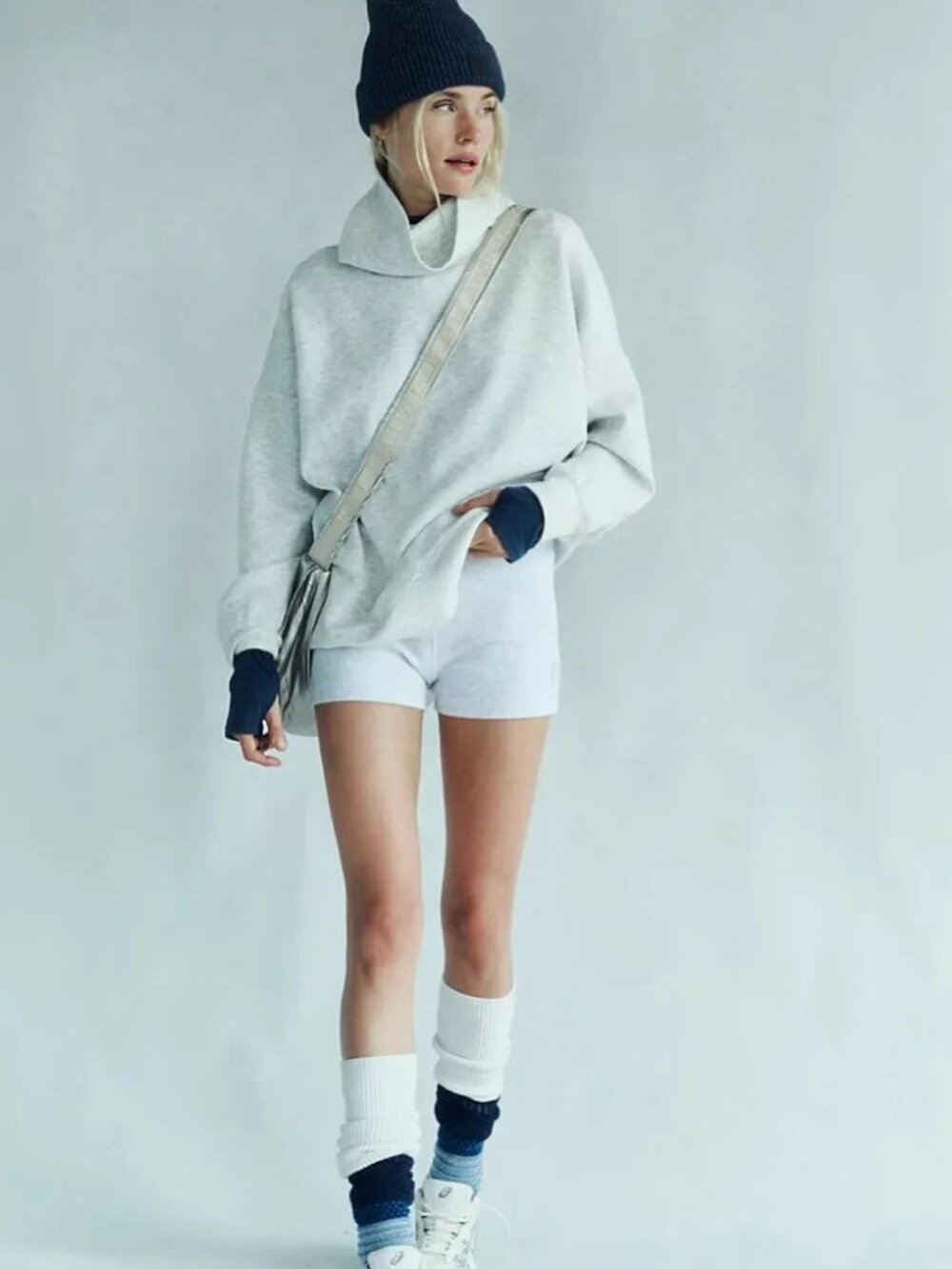 Free People FP Movement Snuggle Up Set in Heather Grey